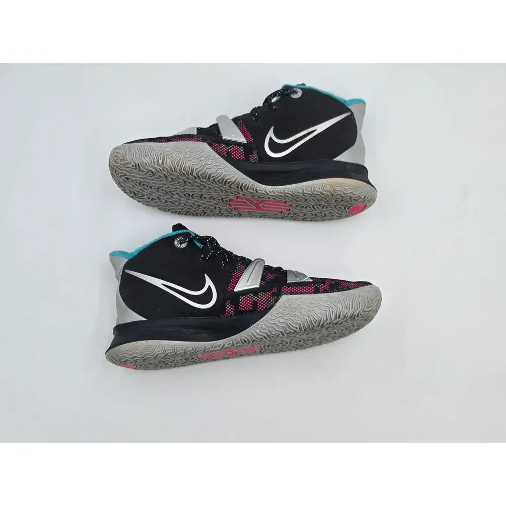 Nike Kyrie 7 GS Pink Black Blue Basketball Shoes Size 6.5Y CT4080-008